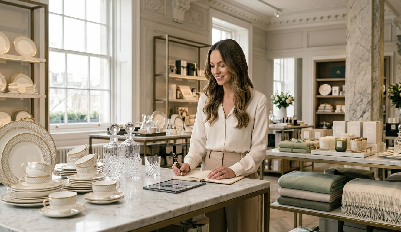 Bride looking for gift registry items