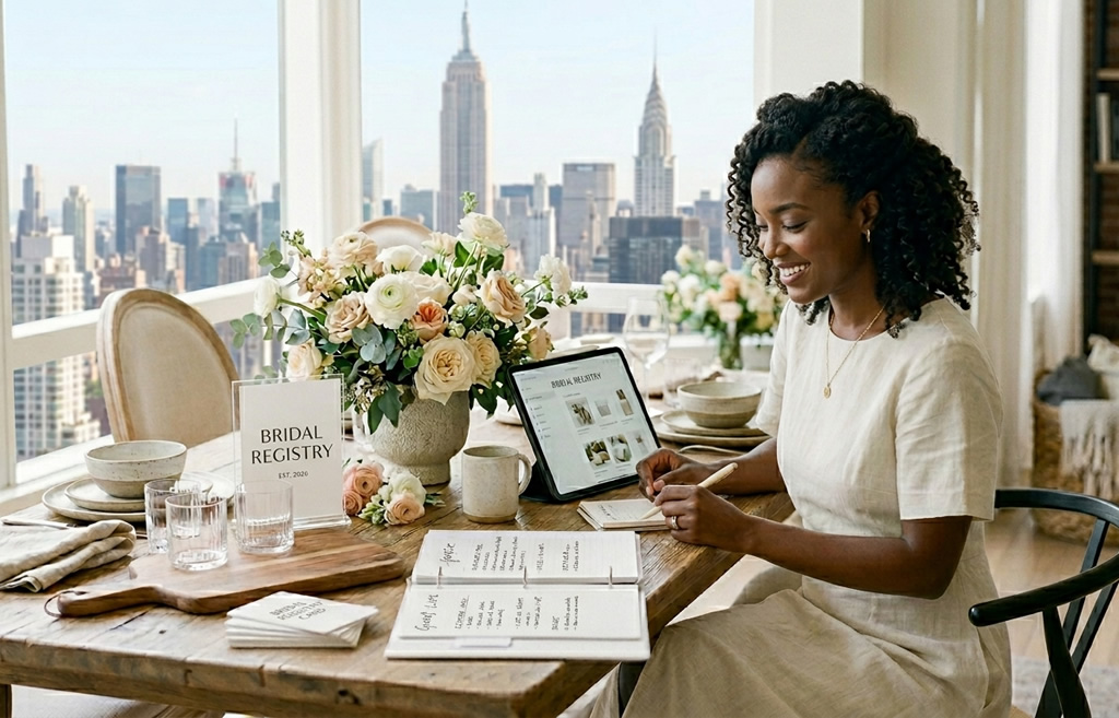 Bridal shower registry ideas planning scene
